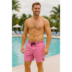 O'NEILL Men's Board Shorts XXL Pink 19" Boarding Beach Surfing Swimwear Vacation